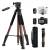 K&F Concept KF4973 S255A3 + BV01 - zestaw, statyw video Alu S255A3 + głowica video BV01 + uchwyt do smartfona